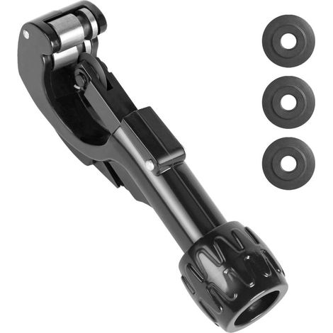 Tagliatubi 2 in 1 Ø 3-35 mm, tagliatubi da 3 a 35 mm con strumento di sbavatura e 4 lame di ricambio per tagliare tubi in rame, PVC, alluminio e acciaio inossidabile. (1/4)
