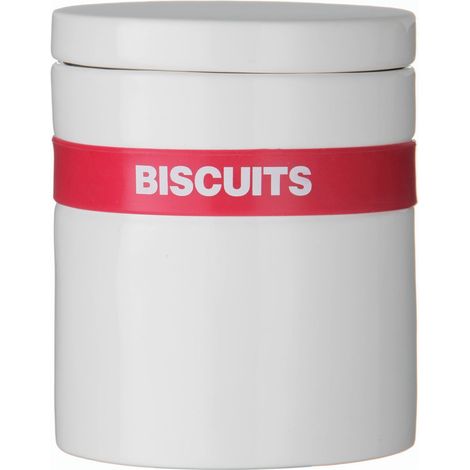 Premier Housewares Hot Pink Silicone Band Biscuit Jar