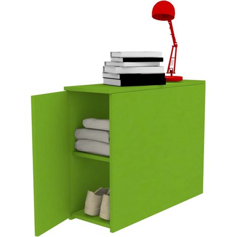 Comodino moderno retro letto - 87 cm di profondità - 16 colori - Verde mela (1/5)