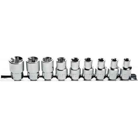 Jeu de douilles Hogert HT1A880 10-24 mm 9 unités