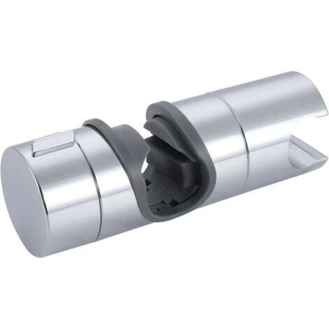 Curseur barre de douche, Support Douche Main Remplaable, Support Pommeau de Douche 18-25MM Diamtre Rglable Chrome, gris, (1/4)