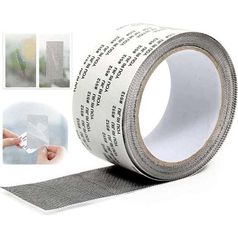 Réparation De Fenêtres Ruban Adhésif Pour écran, Fibre De Verre Patch étanche, Réparation De tente Pour Anti Insectes Moustiquaire(5cmX2m) (1/4)