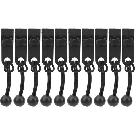 10 pièces mousquetons robustes pour tente et bâche, crochets de camping anti-vent, accessoires de fixation polyvalents pour corde (1/5)