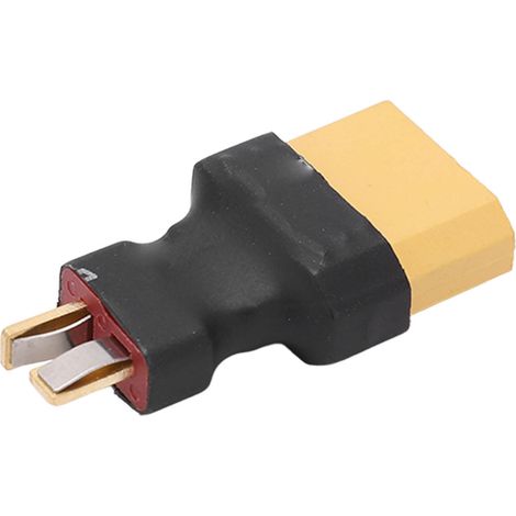 XT90-Buchse auf T-Stecker-Adapter, robuste Kupfer-Kunststoff-Gummi-Konstruktion, breite Kompatibilität für RC-Autos, Flugzeuge und Boote (1/5)