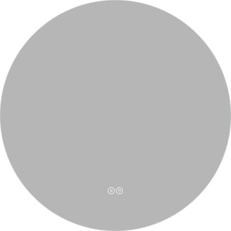 Miroir de salle de bain rond LED 70 cm avec éclairage arrière, anti-buée, 3 températures de lumière, dimmable et fonction mémoire (1/5)