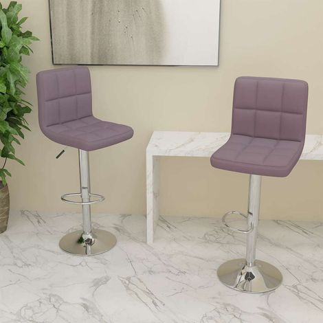 vidaXL Tabourets de bar lot de 2 taupe tissu (1/5)