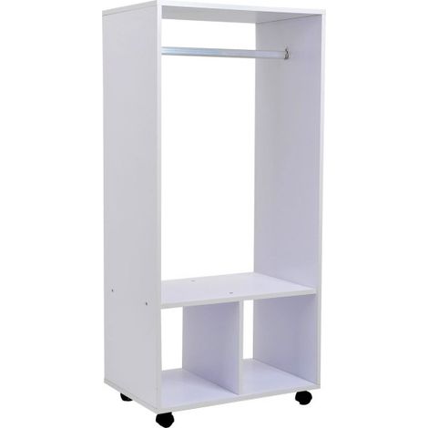 Armoire de rangement blanche à roulettes (1/5)