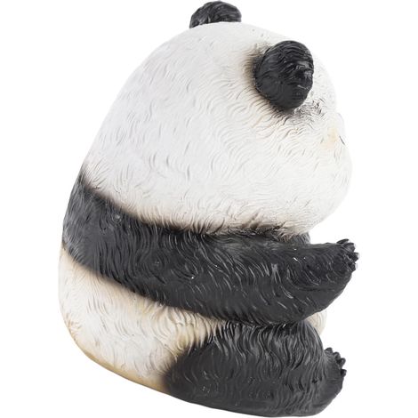 Adorabile e realistica statuetta di panda realizzata in resina resistente, ideale come decorazione per la casa, l'ufficio e l'officina. (1/5)