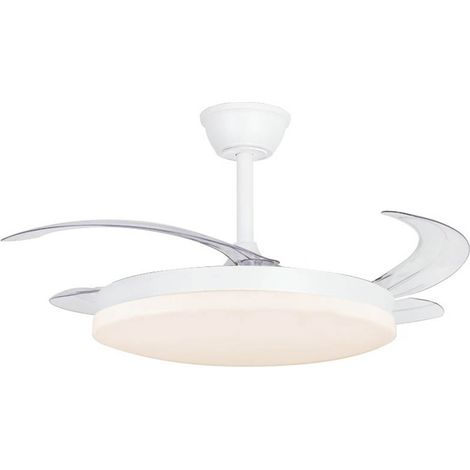 Ventilateur Plafond Led Milky L Evo Smart Pales Rétractables, Led 3cct, Moteur Dc Smart - Cristalrecord