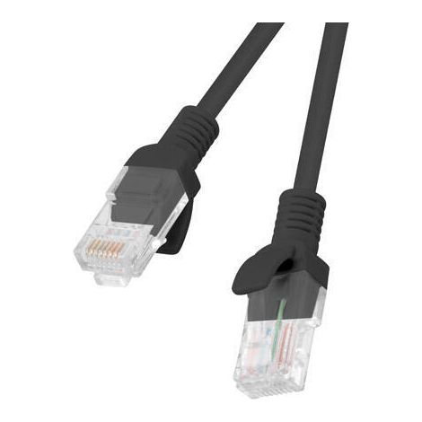 LATIGUILLO LANBERG CAT.6 UTP NEGRO 0.5 M (1/2)