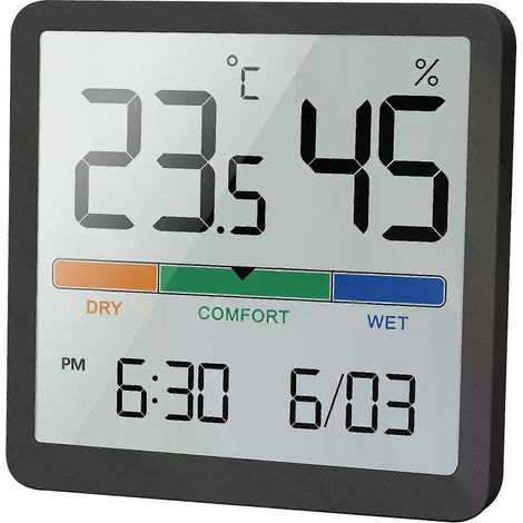 FOR NOKLEAD Indoor Temperatur- und Feuchtigkeitsmesser für Zuhause, digitales LCD-Thermometer, Hygrometer, Sensor, Wetterstation, Smart Monitor-JXLGV (1/4)