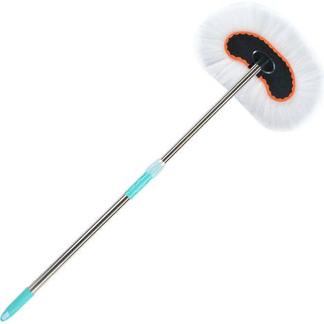 Brosse de lavage de voiture à poils souples, poteau multifonctionnel en acier inoxydable, nettoyage télescopique à Long manche (1/5)