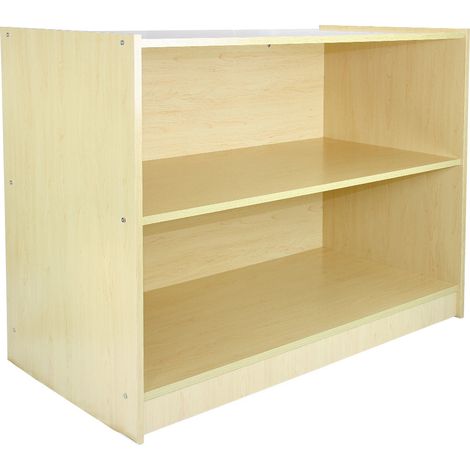 Comptoir de Ventes en MDF Mélaminé A1200 Finition Érable 120 x 60 x 90cm Affichage de Marchandises Vente au Détail Magasin Bureau Accueil (1/5)