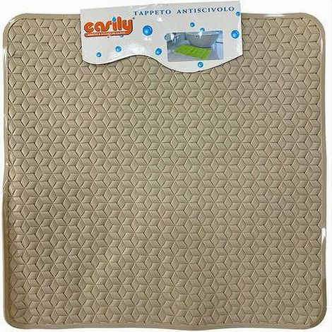 Cleafe - Tappeto Tappetino Pvc Antiscivolo Per Vasca Bagno Doccia Quadrato 50x50 Cm 59317 - (1/2)