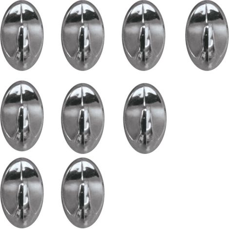 Juego de 9 ganchos de pared adhesivos MSV cromados