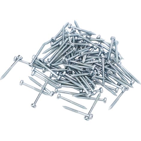 100 Vis à Bois Autoforeuses Carrées Zinc Plaqué Filet Fin 38mm 1-1/2in Lot de Vis Tête Fraisée (1/5)