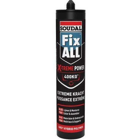 SOUDAL FIX ALL X-TREME POWER EXPRESS COLLE D'ASSEMBLAGE HYBRIDE BLANCHE 280 ML - 155119