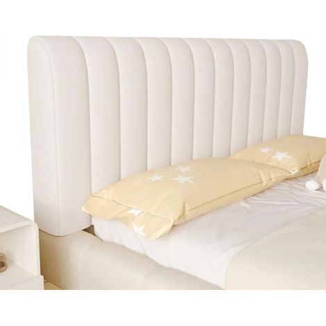 Couvre-lit matelassé blanc, 150 x 59 cm, pour la protection et la décoration, ensemble de couvre-lit (1/5)