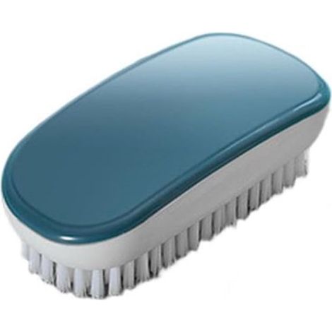 Brosse à poils rigides, brosse double face pour joints de carrelage, bleue (1/2)