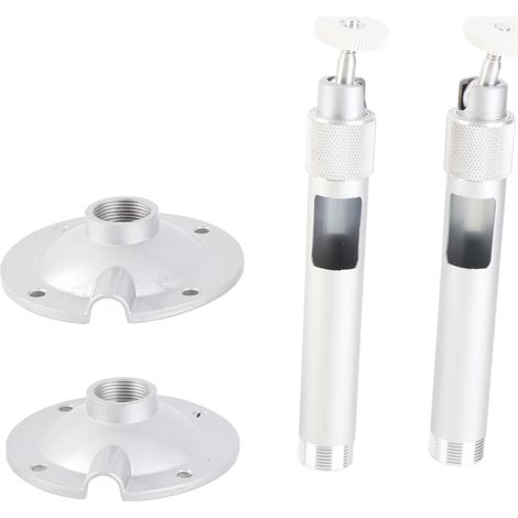 Support pour Caméra Surveillance, 360° Rotatif, En Alliage d'Aluminium, 1/4"M6, Lot de 2, 20cm (1/5)