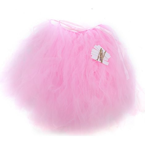 Jupe De Table En Tulle - Pour Table Ronde Et Rectangulaire - Décoration Fête Mariage Anniversaire Noël - Rose - 1 Pièce (1/5)