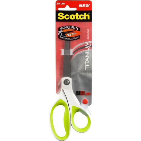 Scotch SCTI20 ciseaux de bureau et artisanat Ciseaux de bureau Coupe droite Noir, Vert, Titane