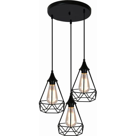 Lampadario Candellux Graf 33-62918 3xE27 nero metallo regolabile (1/2)
