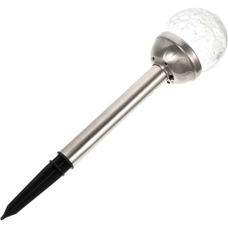 Solar-Gartenleuchten mit farbwechselnder LED-Glaskugel, IP65 wasserdicht, für Terrasse, Rasen und Wege