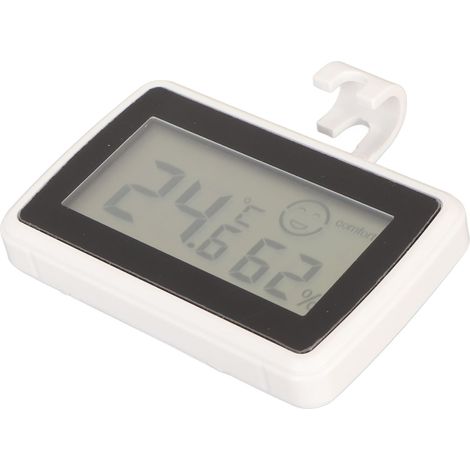 Digitales Hygrometer, Raumthermometer, Hygrometer, präzises Temperatur- und Feuchtigkeitsmessgerät mit Display, weiß und schwarz (1/5)