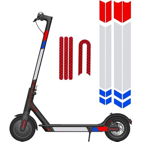 Autocollant Réfléchissant pour Xiaomi Scooter électrique M365 étanche à La Poussière Fluorescent PVC Décalcomanie Avertissement Léger Emplatre étiquettes Bande Réflecteur Nuit-Fei Yu (1/5)
