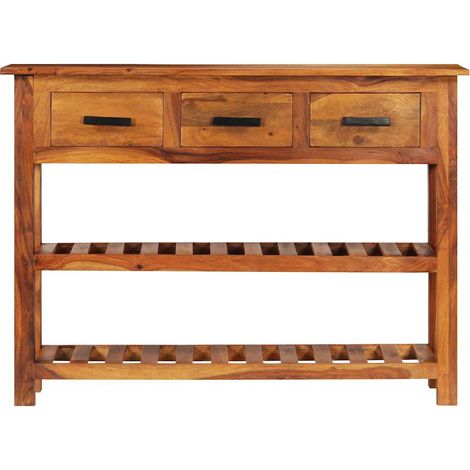 Maison Exclusive - Credenza con 3 Cassetti 110x30x80 cm in Legno Massello (1/5)