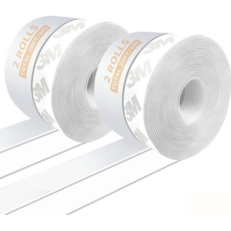 ZOLGINAH oint de bas de porte,joint silicone autocollant,Imperméable, coupe-vent, antipoussière, adapté aux bas de portes, fenêtres et portes vitrées,longueur totale 6 mètres (transparent)35 mm