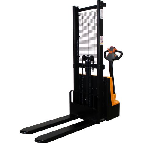 qteck Elektrischer Hochhubwagen HME-Serie 24V PU/Tandem 1150mm Gabellänge 90-1600mm Hubhöhe mit 1000kg Hubkraft