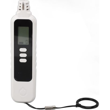 Détecteur de gaz professionnel haute précision et haute sensibilité avec alarme sonore et visuelle, testeur de gaz combustible portable et écran LCD, blanc, pour la maison, l'usine et l'hôtel. (1/5)