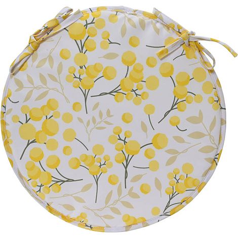 Coussin Rond En Polyester Imprimé, Extérieur ø39 X 4 Cm