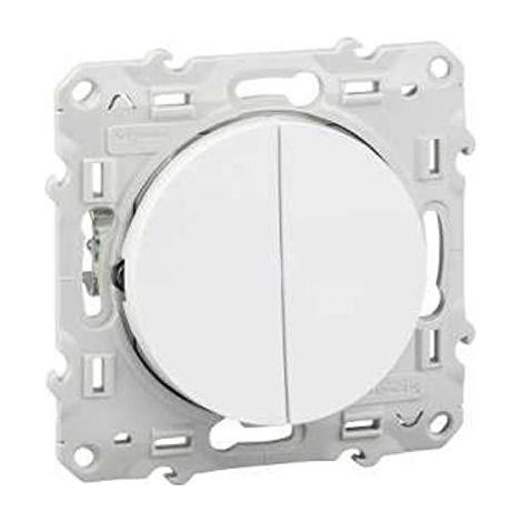Schneider Electric Odace Interruttore doppio a interruttore bianco