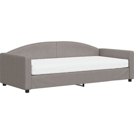 Maison Exclusive - Divano Letto con Materasso Tortora 90x200 cm in Tessuto