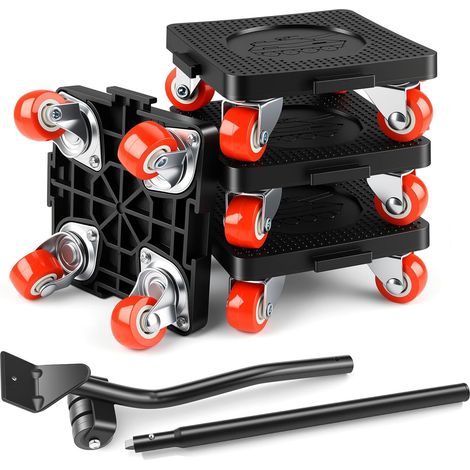 Leve Meuble, roulettes pour Meubles Lourd avec 4 Roues et Roues Pivotantes à 360° pour Le Deplace Meubles Lourds Mobiles,Capacité de Charge de 800KG (1/5)