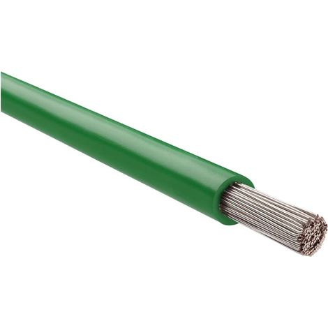 HELU KABEL SiF 1X4mm² GN (grün) Einzelader Silikon grün AD 4,2mm Nennspannung Uo/U 300V/500V - 1 Meter