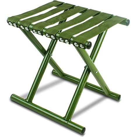 Chaise Pliante extérieure Tabouret de pêche ménage Mazar Tabouret Pliant pêche Mazar Tube en métal (1/3)