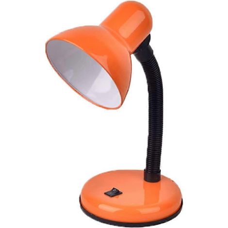 Lampe de bureau orange, lampe de lecture rétro, lampe de table moderne, douille E27, lampe idéale pour le bureau et la chambre. (1/5)