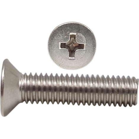 Viti a testa svasata resistenti agli acidi M4x16 DIN 965 10 (1/5)