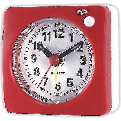 Travel Analog Alarm Clock, Ultra-compact Clock With Snooze And Light Function, Ultra-quiet Non-tick (1/5)