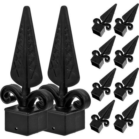 Lot de 10 capuchons décoratifs pour poteaux de clôture extérieure, pour jardin ou cour.-11.5x6cm (1/3)
