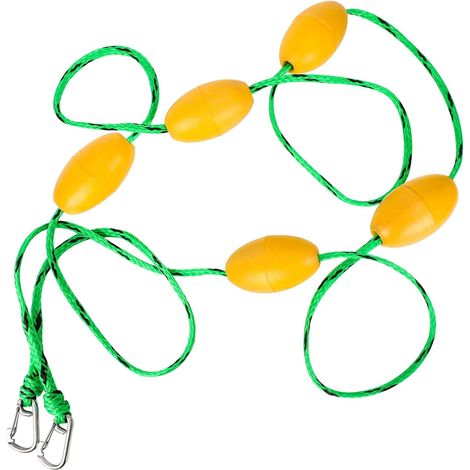 Flotteurs De Cordage pour Piscine,Corde à Bouées de 5m pour Diviser la Piscine Ligne Flottante avec Crochets INOX Et Bouées pour Délimitation des Zones Adultes (1/5)