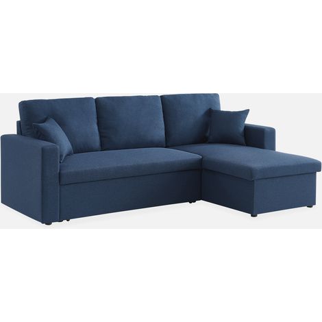 Sofá cama esquinero reversible con espacio de almacenamiento, 3 plazas