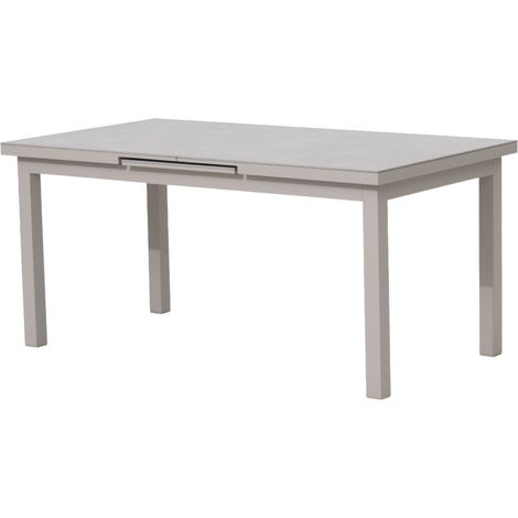 Primaster Gartentisch ausziehbar Aluminium Rhodos 167/217 x 90 cm hellgrau Gartentisch (1/3)