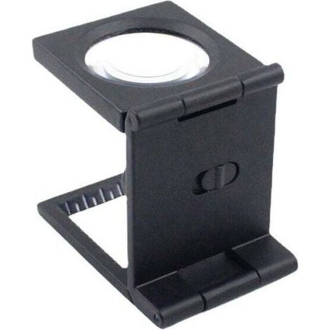 Loupe Compte-fils - Grossissement 10X - Lentille 28 mm - Dimensions 56x39x50 mm - Cadre Métal - Noir - 1 Pièce
