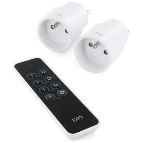 DIO Connected Home - Kit 2 prises nano et telecommande 2300W, FR