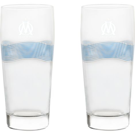 Coffret de 2 verres à bière Olympique de Marseille (1/2)